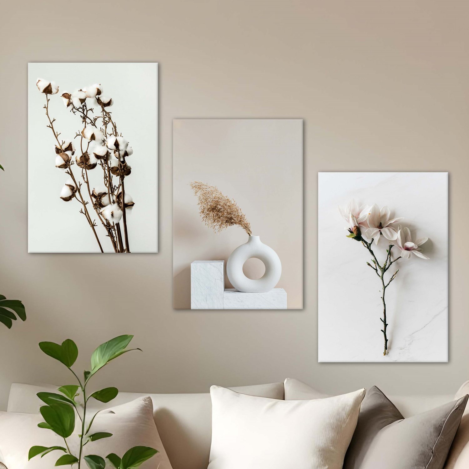 Kit 3 Placas Decorativas natureza Minimalista