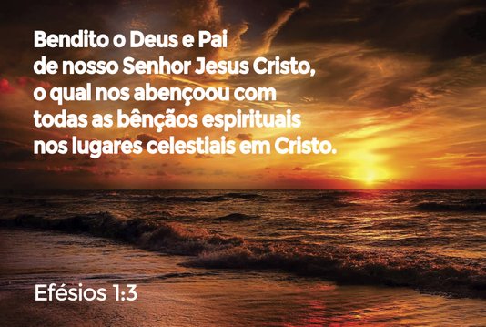 Placa Decorativa Versículo Bíblico Efésios 1:3