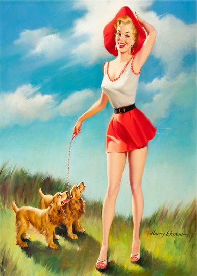 Placa Decorativa Vintage Pin-Up