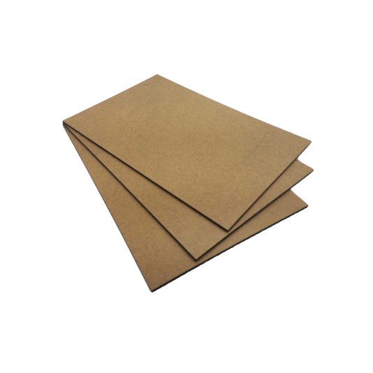 Chapa MDF Cru 3mm Lateral Preta Para Placas kit 100un 20x30