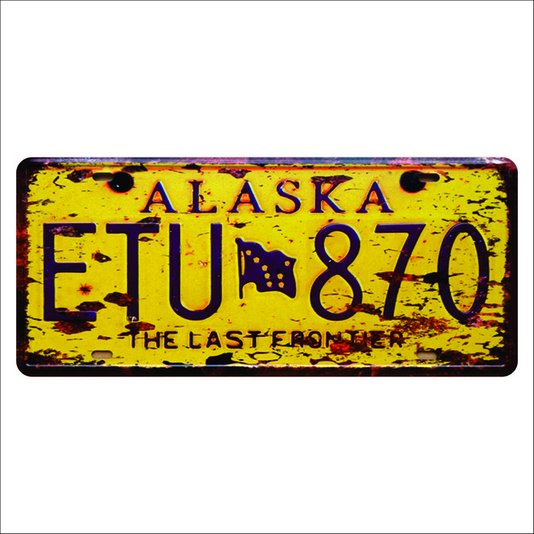Placa Decorativa Vintage de Carro em Mdf - Alaska