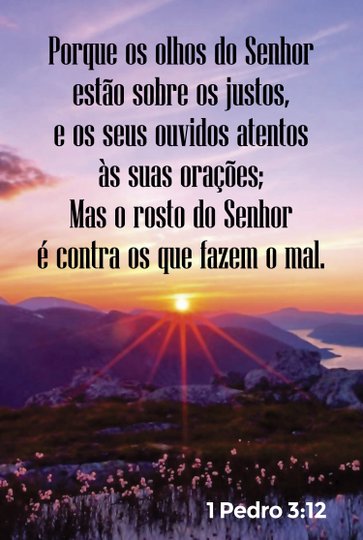Placa Decorativa Versículo Bíblico 1 Pedro 3:12