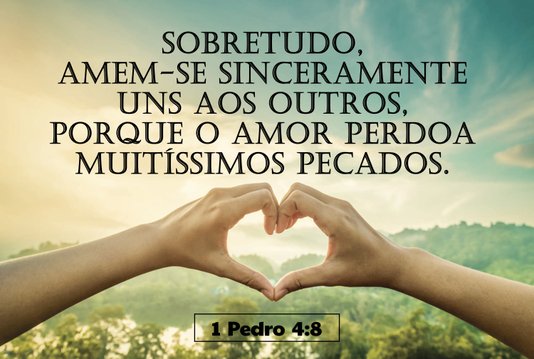 Placa Decorativa Versículo Bíblico 1 Pedro 4:8