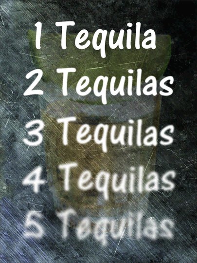 Placa Decorativa Frases de Boteco - 1 Tequila 2 Tequilas 3 Tequilas 4 Tequilas 5 Tequilas