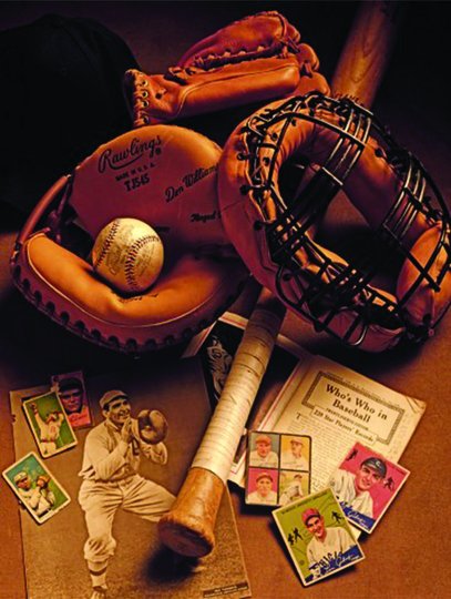 Placa Decorativa Baseball Vintage Luvas