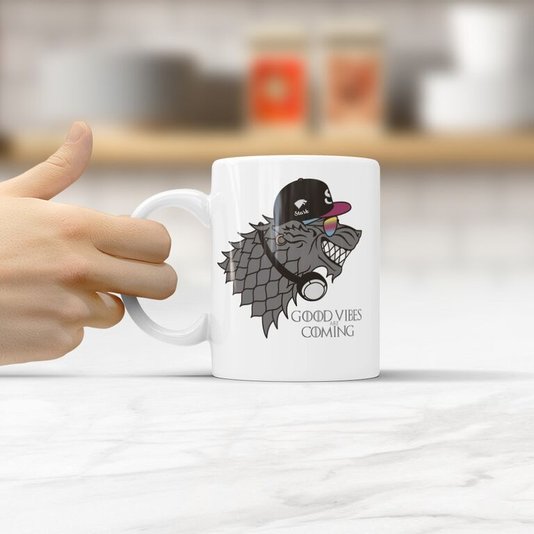Caneca de Cerâmica Good Vibes Are Coming - Game Of Thrones - BEEK GEEK'S STUFF