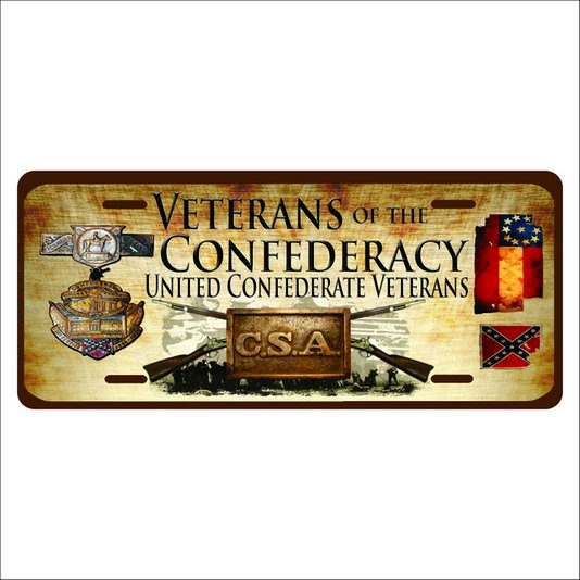 Placa Decorativa Vintage de Carro em Mdf - Veterans Of The Cofederacy