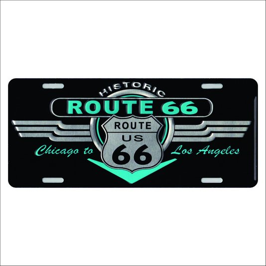 Placa Decorativa Vintage de Carro em Mdf - Route US 66