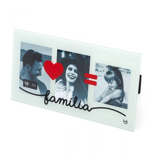 Porta Retrato Triplo Nossa Família - Decoração - LUDI