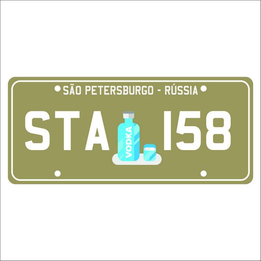 Placa Decorativa Vintage de Carro em Mdf - São Petersburgo Rússia