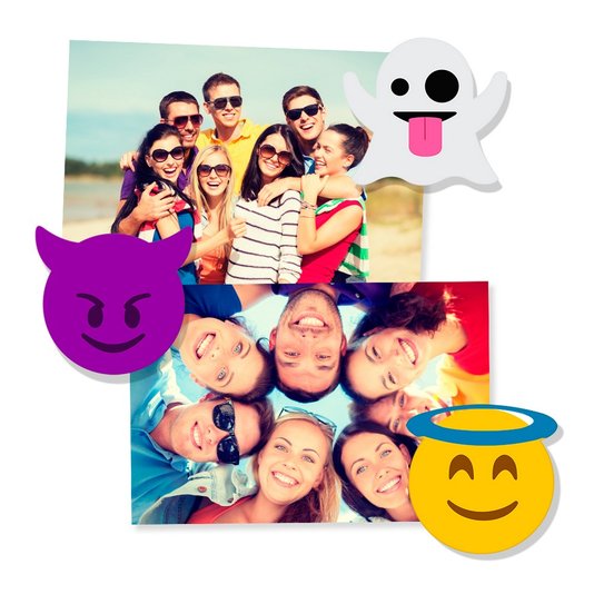Super Ímã Emoji - Fantasma - Diabo - Anjo - GEGUTON