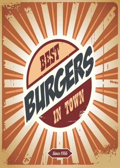 Placa Decorativa Best Burgers