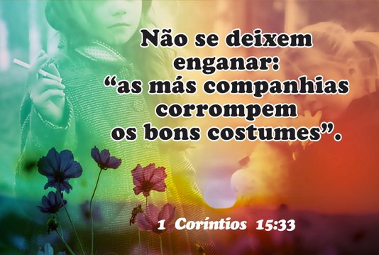 Placa Decorativa Versículo Bíblico 1 Coríntios 15:33