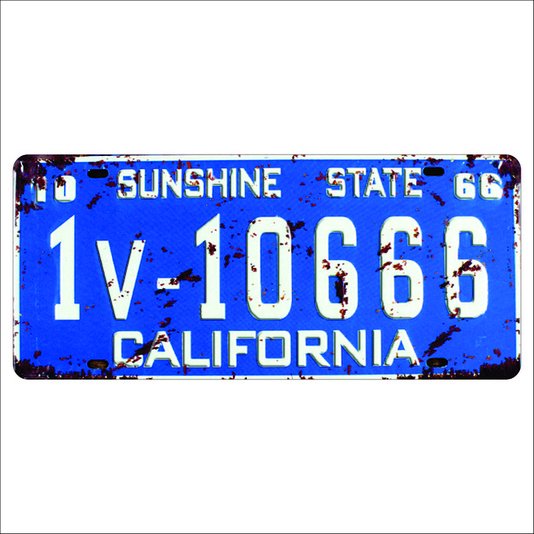 Placa Decorativa Vintage de Carro em Mdf - California Sunshine State