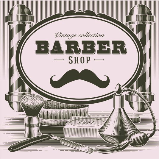 Placa Decorativa Vintage Collection Barber Shop
