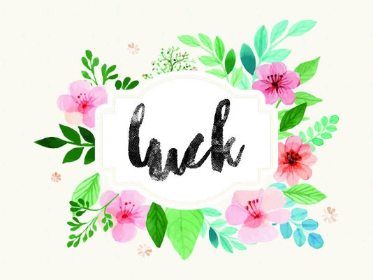 Placa Decorativa Frase Luck