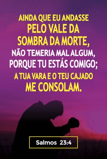 Placa Decorativa Bíblico Salmos 23:4
