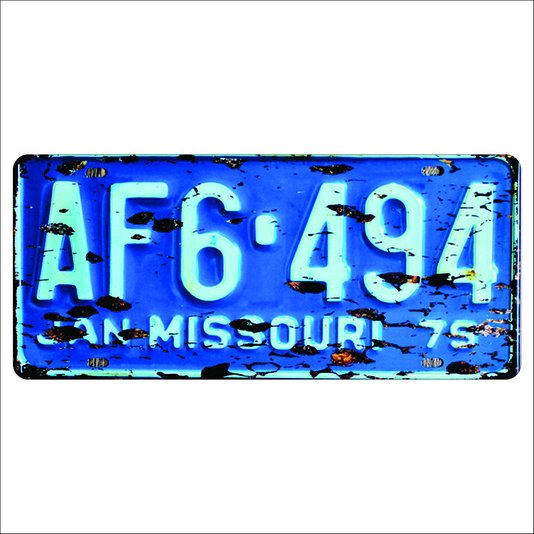 Placa Decorativa Vintage de Carro em Mdf - Missouri