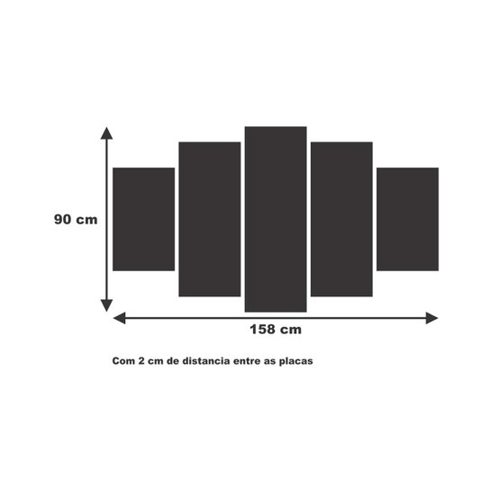 Composição de Placas Torii Japonês Preto e Branco