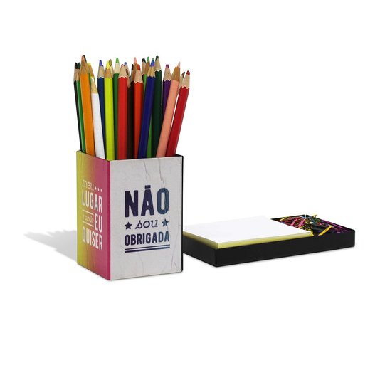 Porta Lápis Aço Empoderamento - Decoração - GEGUTON