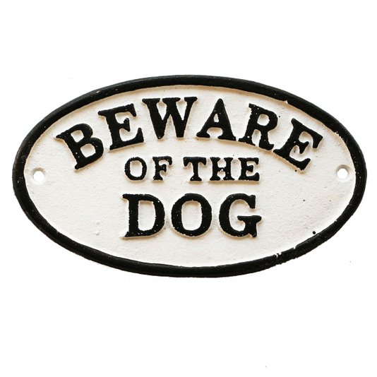 Placa de Ferro "Cuidado com o Cão" - URBAN