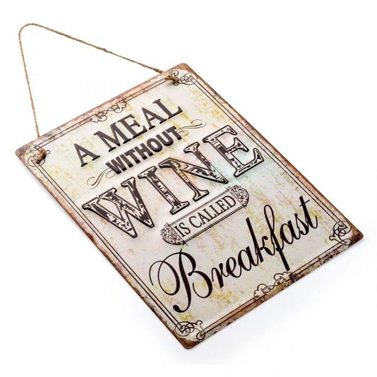 Placa Wine - Decoração Casa Retrô - LUDI