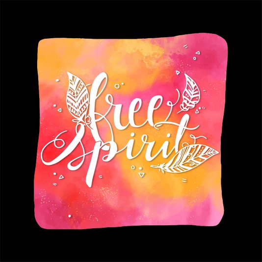 Placa Decorativa Frase: "Free Spirit"