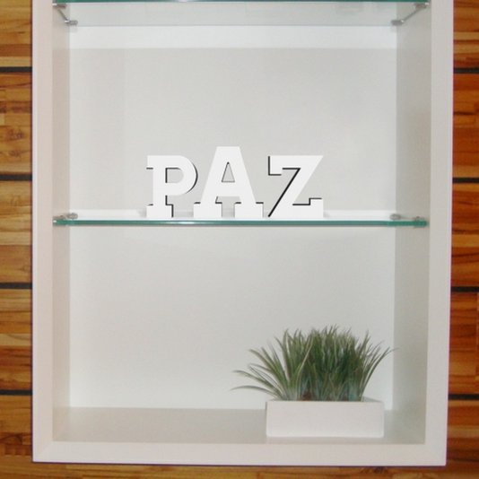 Letras Decorativas em Branco - Paz