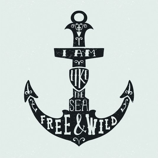 Placa Decorativa Frase: "I Am Like The Sea Free..."