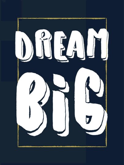 Placa Decorativa Frase Dream Big