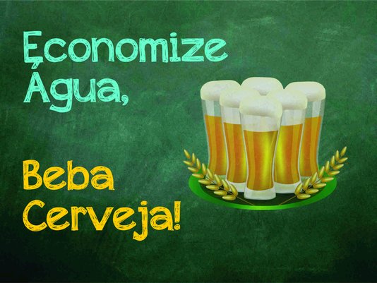 Placa Decorativa Frases de Boteco - Economize àgua, Beba Cerveja!
