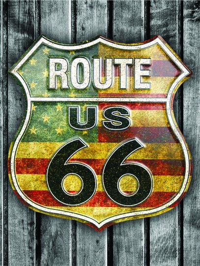 Placa Decorativa Route 66