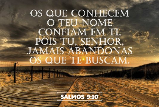 Placa Decorativa Versículo Bíblico Salmos 9:10