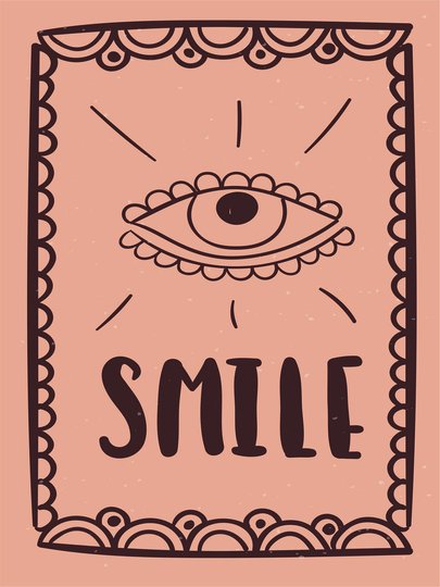 Placa Decorativa Frase: "Smile"