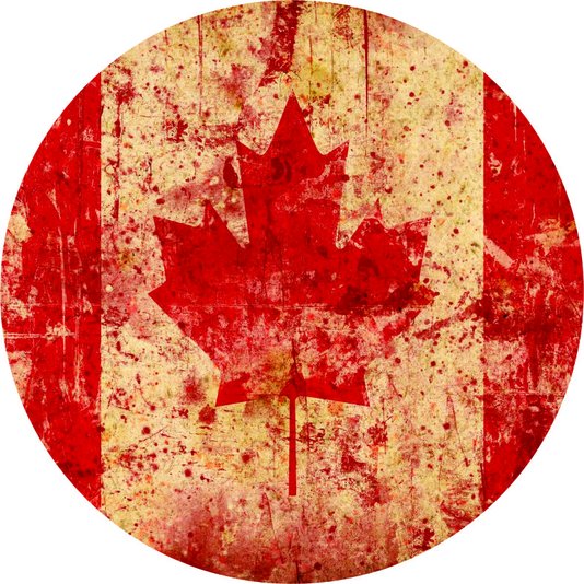 Placa Decorativa Redonda do Canadá