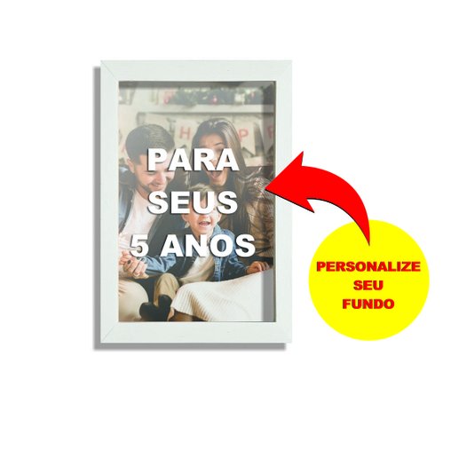 Quadro Cofre Decorativo Personalizado Com Moldura em Madeira Pinus Para Porta Recordações e Economias - 1,5x4,5