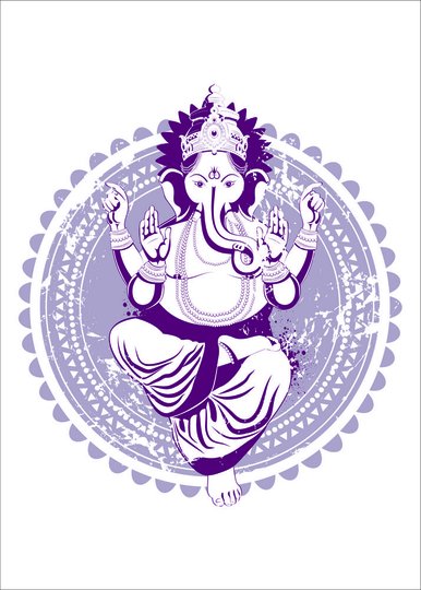 Placa Decorativa Deusa Ganesha