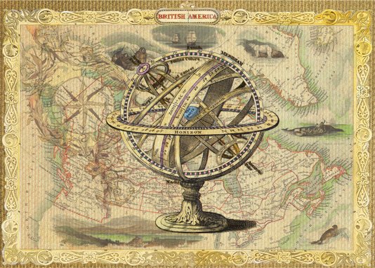 Placa Decorativa Mapa Vintage