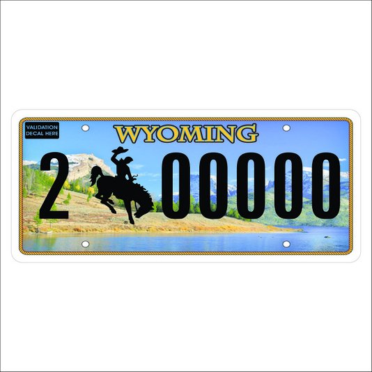 Placa Decorativa Vintage de Carro em Mdf - Wyoming