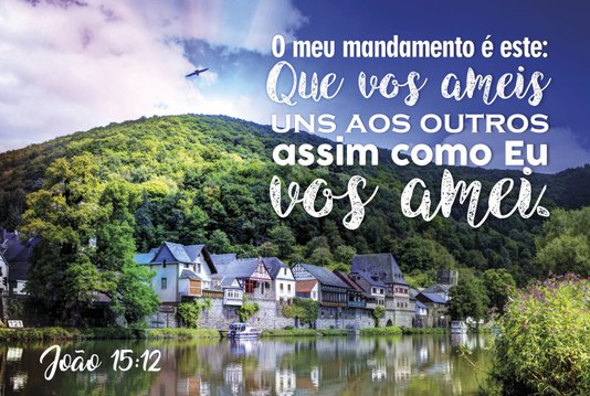 Placa Decorativa Versículo Bíblico João 15:12