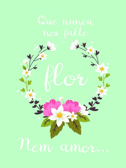 Placa Decorativa Frase Que Nunca Nos Falte Flor Nem Amor