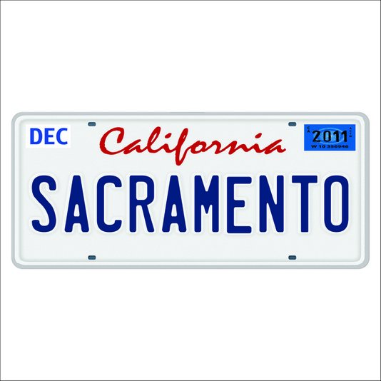 Placa Decorativa Vintage de Carro em Mdf - California Sacramento