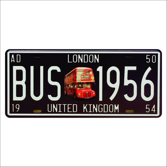Placa Decorativa Vintage de Carro em Mdf - London United Kingdom