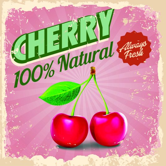 Placa Decorativa Cherry 100% Natural Always Fresh
