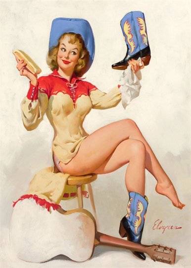 Placa Decorativa Vintage Pin-Up