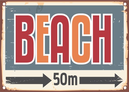 Placa Decorativa Beach 50m