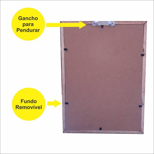 Quadro Cofre Decorativo Personalizado Com Moldura em Madeira Pinus Para Porta Recordações e Economias - 1,5x4,5