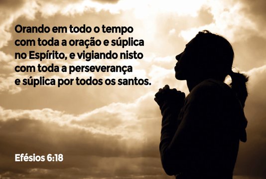 Placa Decorativa Versículo Bíblico Efésios 6:18