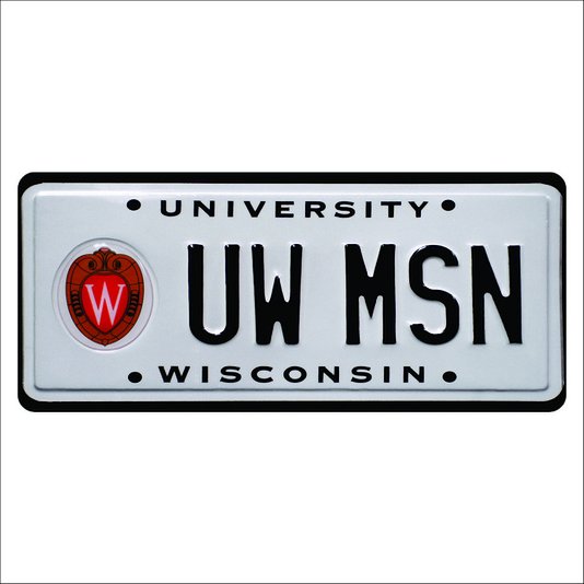Placa Decorativa Vintage de Carro em Mdf - University Wisconsin