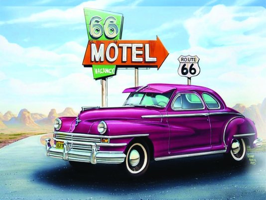 Placa Decorativa Route 66 Motel Vacancy